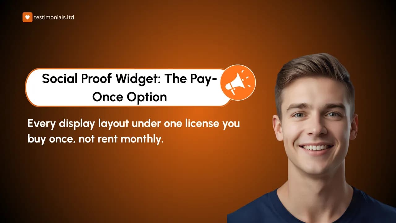 Social Proof Widget: The Pay-Once Option