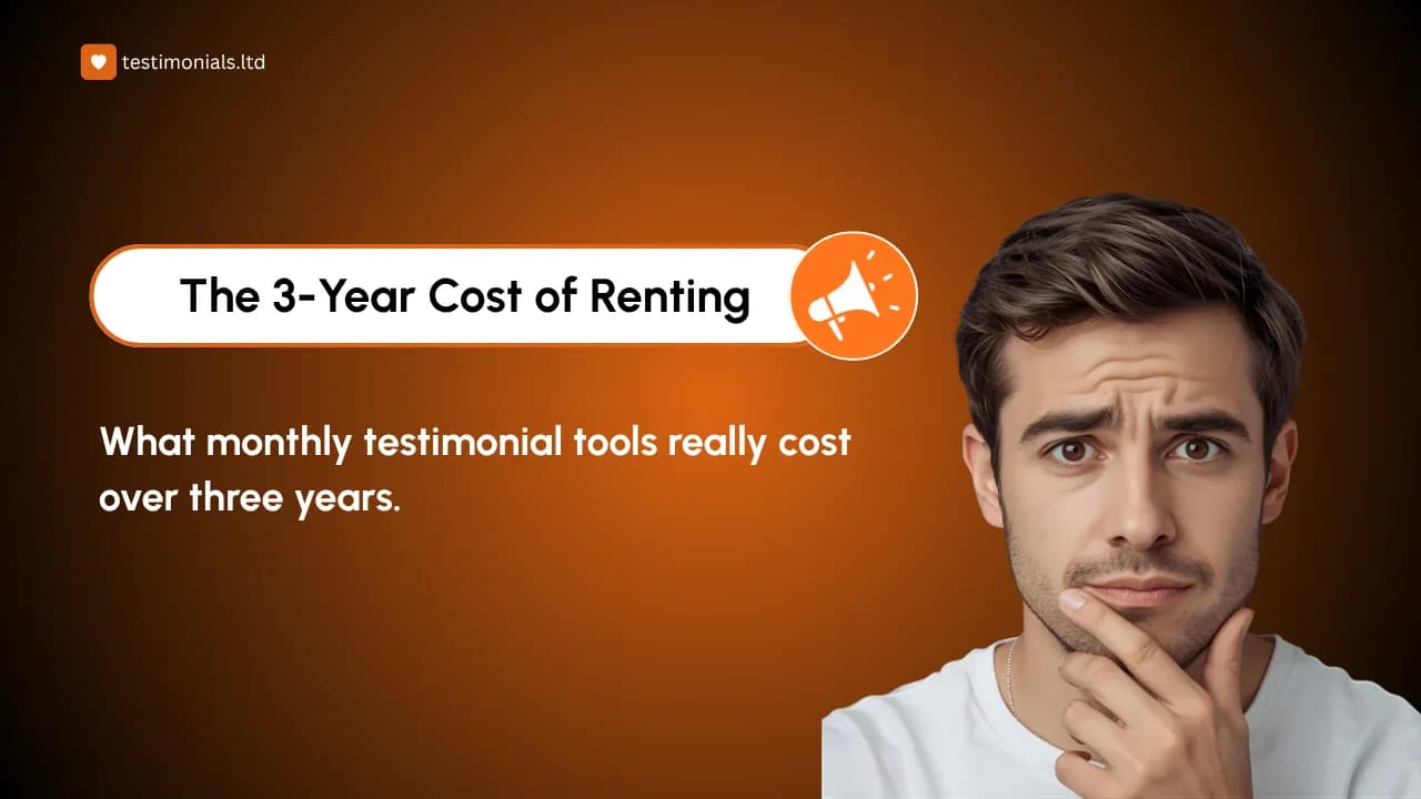 The True Cost of Monthly Testimonial Tools Over Three Years